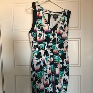 Scuba Palm Tree Sunset Dress
